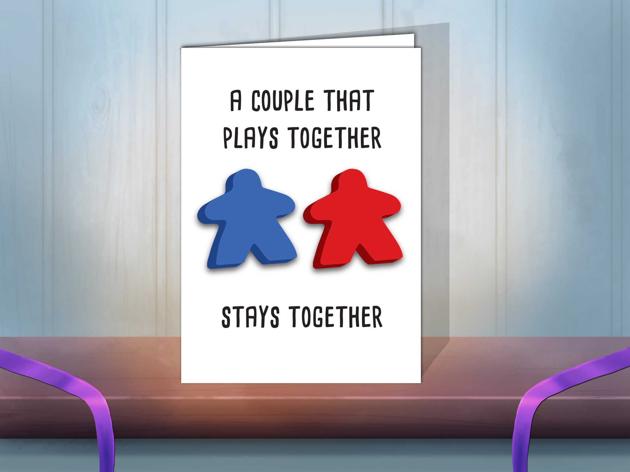 Couple Meeple greeting card